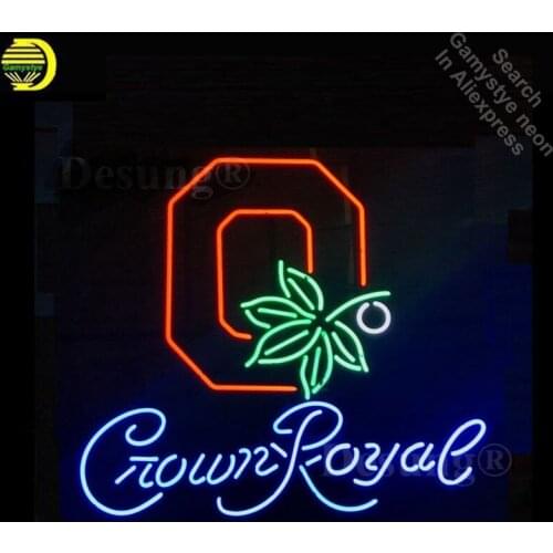 Sports OSB Team Crown Royal Sign Neon Signs Handcrafted Custom Neon Bulb Beer Bar Pub fOOD Iconic Sign Professional Light
