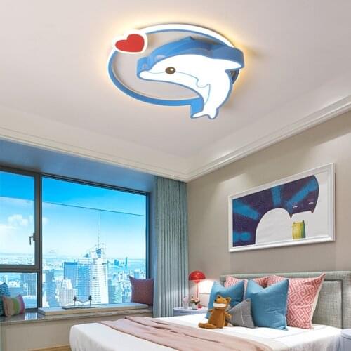 Ocean See Fish Dolphin Cute Lights For Room Children Ceiling Light For Kids Bedroom Kid Lighting Ceiling Baby Ceiling Led Light