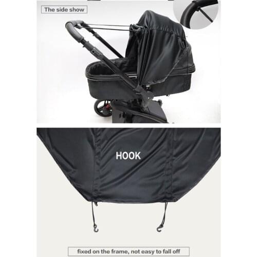 T5EC Baby Sunshade Stroller Cover Waterproof UV Protection Canopy Sun Protector Sun Visor for Pram Pushchair