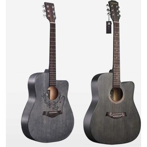 High quality wood folk guitar beginners original string novice beginners self taught single board instrument flexible knobs