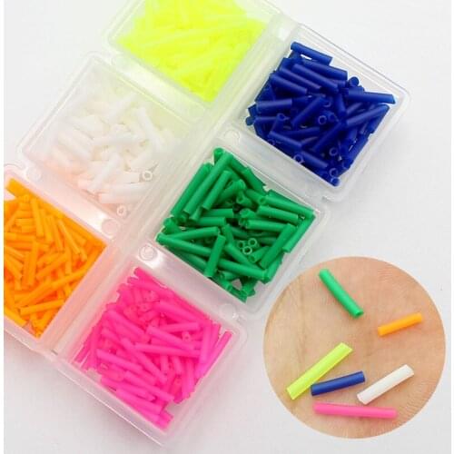 1Box Assorted Pole Float Rubber Soft PVA Pole Floats Carp Fishing Accessories Coloured Float Rig Sleeves Rubbers Terminal Tackle