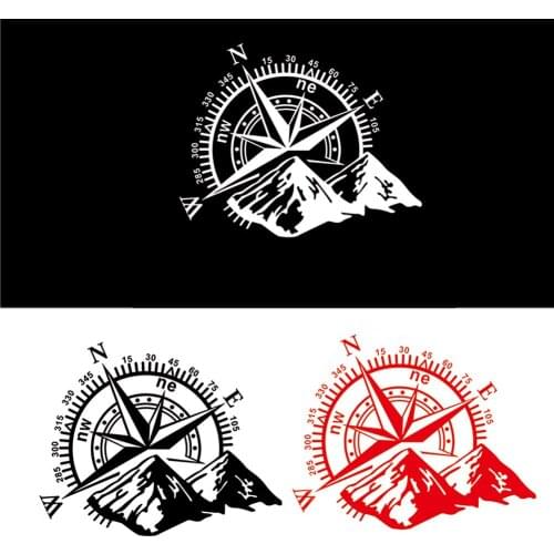 1pcs 3D High Quality Car Sticker Compass Rose Navigate Mountain 4x4 Offroad Vinyl Sticker Decal Car Decal 60*50cm