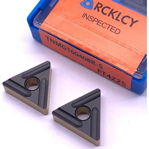 10pcs RCKLCY TNMG160408 R-S Carbide Inserts High Quality Turning Knife Blade TNMG160408 CNC Lathe Metal Plate Cutting Tool