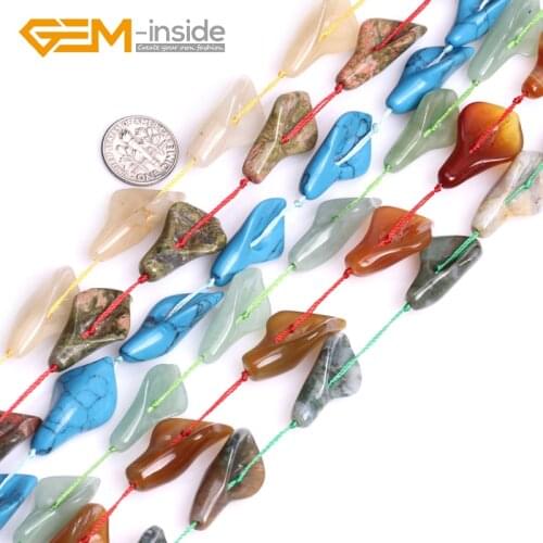 14x28mm Calla Lily Flower Assorted Material Natural Gem Stones Beads For Jewelry Making DIY 12pcs Wholesale Gem-inside