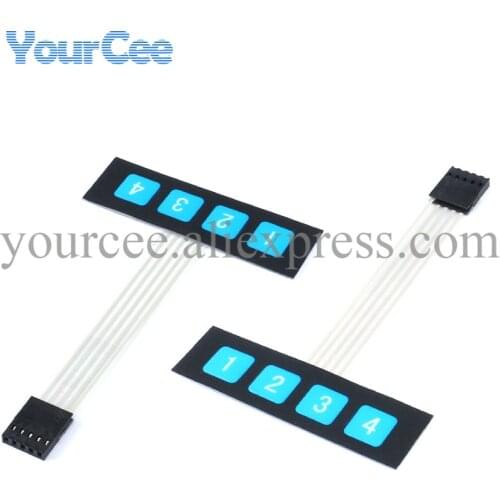 1pcs 1x4 4 Key Matrix Membrane Switch Keypad Keyboard Control Panel SCM Extended Keyboard Super Slim for Arduino