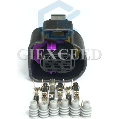 6 Pin 1928404669 Female Vehicle Speed Accelerator Pedal Plug Oxygen Sensor Socket For VW Cadillac