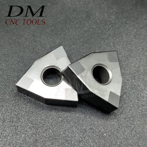 2pcs WNMG432 CBN WNMG080408 Cubic boron nitride Material6 cutting edges available Hardened steel High-hard steel HRC 65
