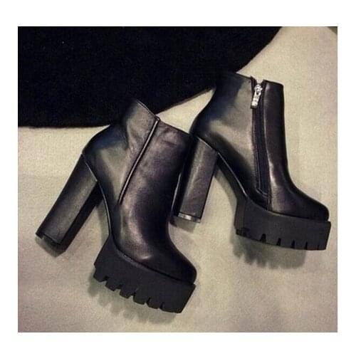 2016winter fashion boots thick heel boots platform high-heeled fashion boots fleece lined boots womens shoes
