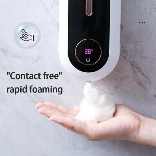 Automatic Induction Soap Dispenser Hotel Bathroom Wall-mounted Smart Induction Foam Washing Mobile Phone Electric Free Punching