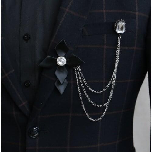 Free Shipping fashion MENS 2016 male Korean jewelry accessories chain tassel Brooch Pin suit brooch corsage Headdress female