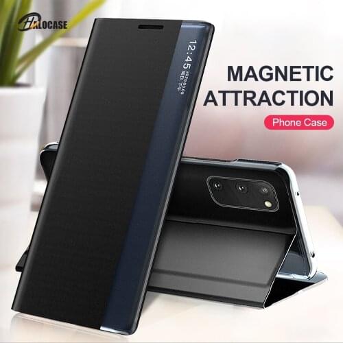 Smart View Window Leather Flip Covers Case for Samsung Galaxy S20 Fe 20fe Ultra Plus S20fe Case Magnetic Stand Book Coque Fundas