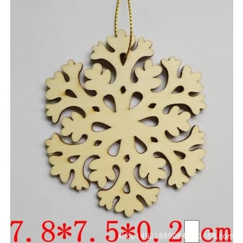 Wooden Snowflake Pendant Christmas Decor Hanging