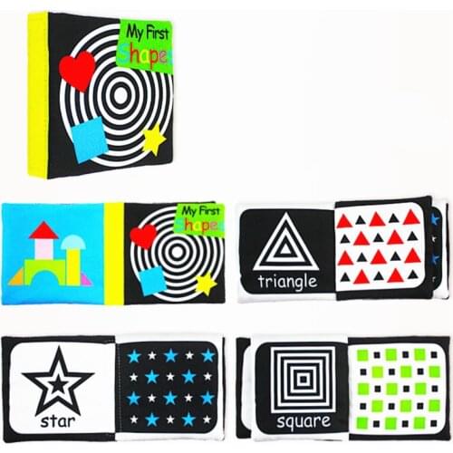 Baby First Soft Activity Cloth Book Set High Contrast Black and White I