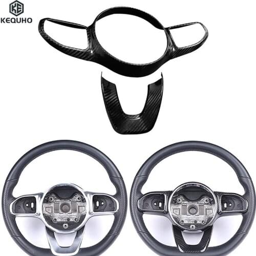 For Mercedes Benz W118 CLA A Class CLA260 A180 A200L AMG 2020 Carbon Fiber Interior Parts Steering Wheel Trim Cover Panel