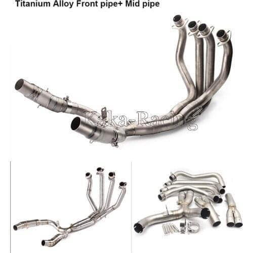 For Kawasaki 2010-2016 Z1000 Motorcycle Modified Stainless Steel Exhaust Muffler Front Pipe Full System Blue Silver Titanium