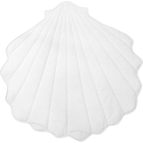 Newborn Baby Cotton Crawling Carpet Blanket Shell Shape Crawling Play Mat Rug