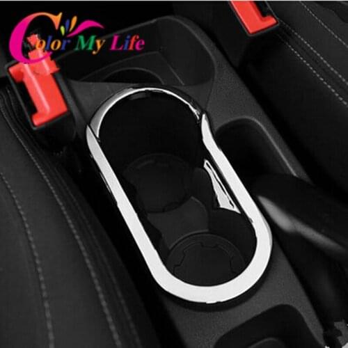 Color My Life ABS Chrome Water Cup Decoration Trim Sticker For Ford Ecosport LHD 2012 2013 2014 2015 2016 Accessories 1 Piece