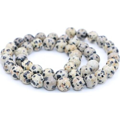Natural spot pattern Stone Round Loose Spacer Stone Beads for Diy Bracelet Jewelry jewelry making 6 8 10 MM