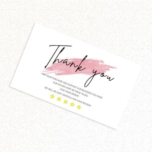 10-30 Pcs/pack Thank You For Your Order Card With Red Heart Thank You Card For Small Business Commodity Decoration Card Labels