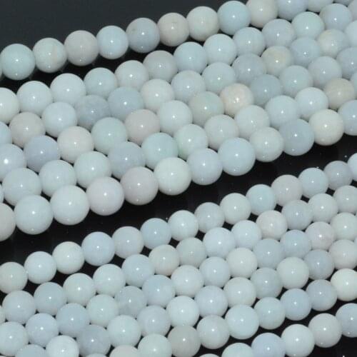 Natural Burma Jade / Jadeite Loose Round Beads 8mm , White - Light Lavender - Light Green