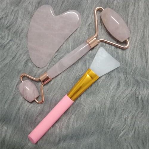 Natural Face Massager Guasha Jade Roller Scraper Facial Skin Care Tools Roller Massage Microniddle Facial Cleanser Skin Care