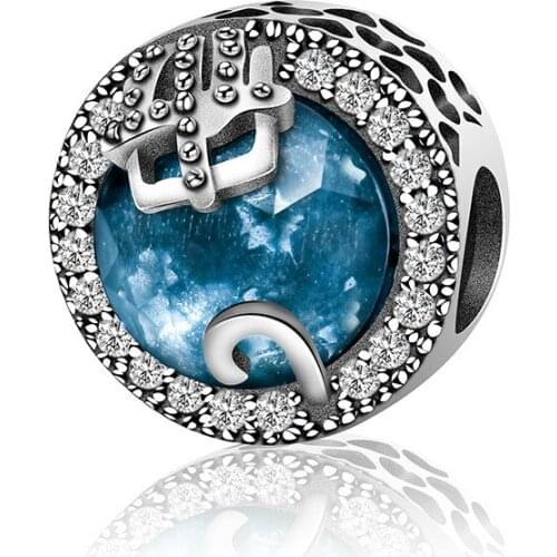 2020 New Blue Star Master Zircon pendent 100% 925 Sterling Silver Bead Fit Original Bracelets Glass Beads for Jewelry 2041-2060