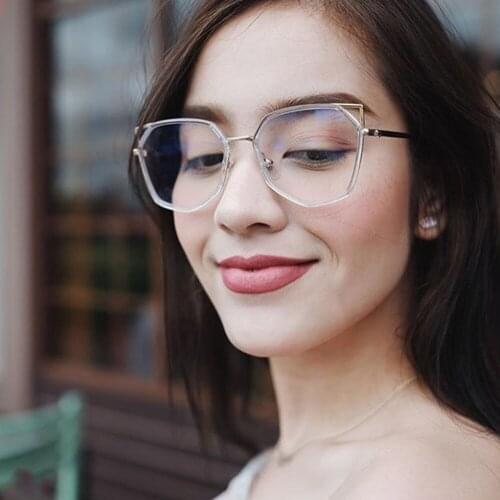 80052 TR90 Anti-blue Light High Quality Cat Eye Glasses Frame Spring Legs Men and Women Optical Fashion Computer Eyglasses