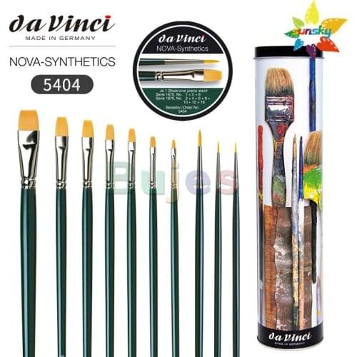 Original Germany da vinci NOVA-SYNTHETIC Brush Set No.5404 Synthetic fiber Oil painting pen package Professional art supplies