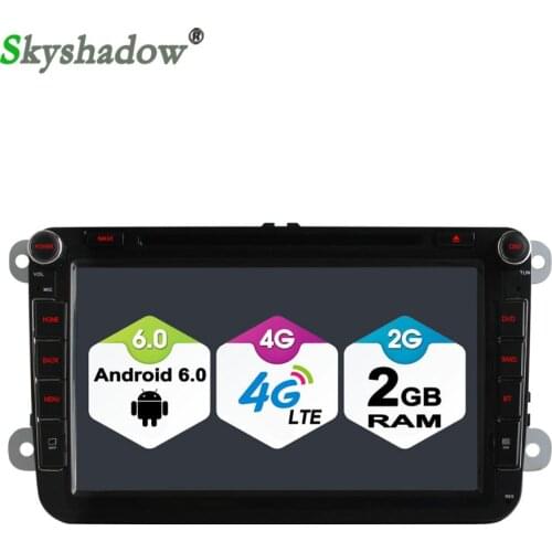 C500 8" Android 6.0 4G SIM LTE Radio 2GB RAM Car DVD Player for VW Golf mk6 5 Polo Jetta Tiguan Passat B6 5 cc skoda octavia