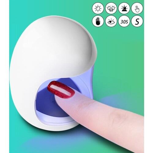 Portable LED Nail Lamp Mini USB UV Nail Dryer Curing Toenail Gel Curing Lamp Polish Dryer SANA889
