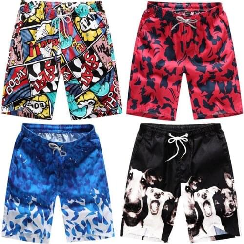 2021 Summer New Casual Shorts Men Printed Beach Shorts Mens Quick Dry Board Shorts For Men Beachwear Short Pants Men Clothing