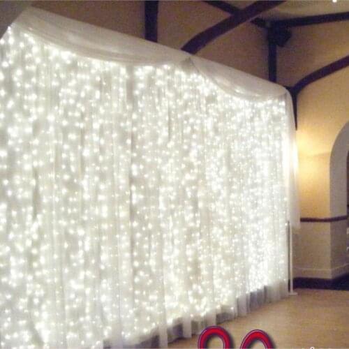 2017 Wedding Decoration Wedding Backdrop Curtain include LED String Lights The Cheapest Price