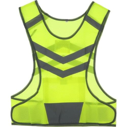 Reflective Cycling Vest With LED Light&360 Degree No-angle Reflective Strip for Outdoor Running Sports Safety Cycle Accessories