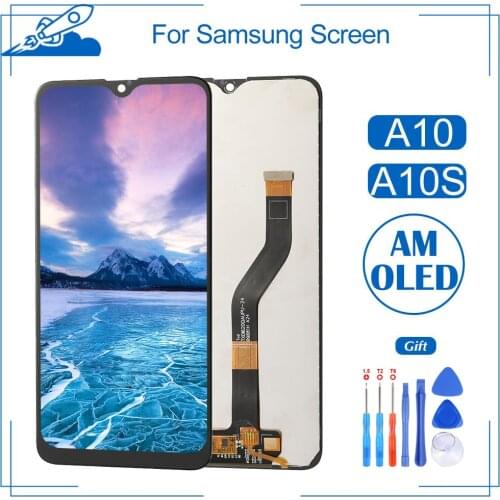 Top OEM For Samsung Galaxy A10 A10S LCD Touch Screen Display OLED Digitize Assembly Replacement Frame NO Dead Pixel With Gift
