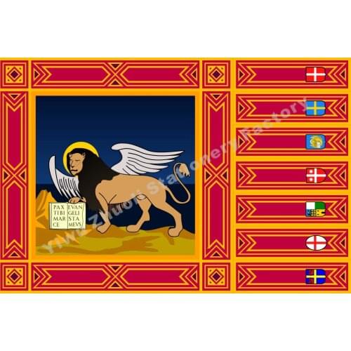 Italy of the Veneto of Flag 150X90cm (3x5FT) 120g 100D Polyester Double Stitched High Quality Banner Free Shipping