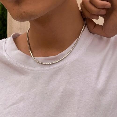 Ingemark Vintage Simple Snake Chain Necklaces Hip Hop Punk Classic Necklace Choker Neck Jewelry Women Men Friend Couple Gift New