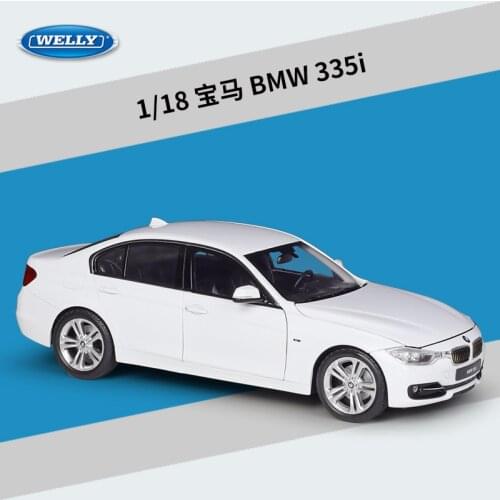 Welly Diecast 1:18 Scale Car BMW 335i High Simulation Metal Car Classic Alloy Model Toy Cars For Children Gifts Collection