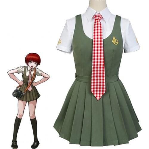 Aboutcos Anime New Danganronpa V3 Cos Costume Womens Koizumi Mahiru Cosplay Campus Costume Work Clothes Uniform