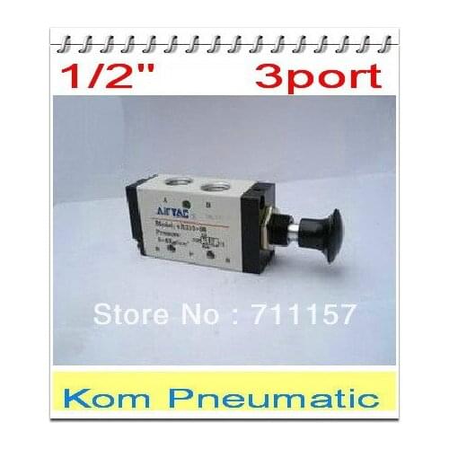 1/2" Hand Lever Solenoid Valve 3 Way Hand Operated Solenoid Valve Push Pull Valve Pneumatic Hand Control Valves