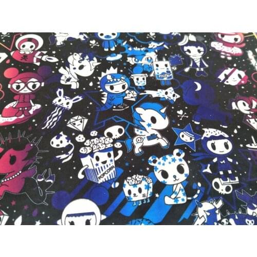 145cm Width Cartoon Animals Unicorn Printed Canvas Fabric For Cushion Cover/Diy Handbag/Slipcover DIY Sewing