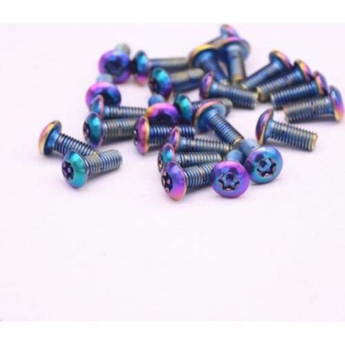 2pcs guard against theft Screw Bolts M5 x12mm Bike Water Bottle Cage Screw plating colorful steel Screw bike parts