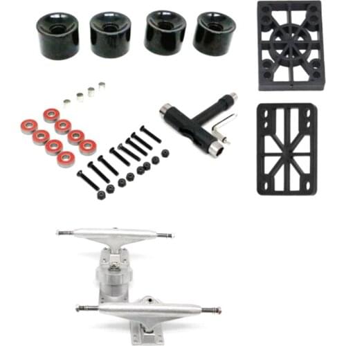 6.25Inch Skateboard Trucks With PU Wheels ABEC Bearings Combo Set,Skateboard Wheels,Skateboard Bearings,Hardware