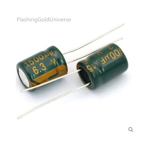 Free shipping 6.3V 1500UF 1500UF 6.3V Electrolytic capacitor Size: 10*13 best quality New origina