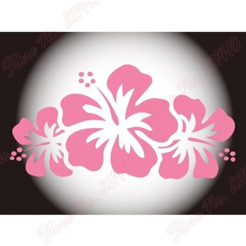 Car Filler Wall sticker Decal Hibiscus Deigo Tropical Okinawa Hawaii Aloha waterproof Removable Vinyl Art Sticker B199
