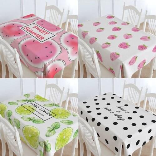 Cartoon watermelon strawberry dinning table decoration cover table coffee table for living room wedding decoration Tablecloth