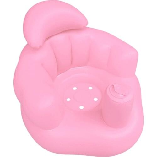 Baby Learning Seat Bathing Lounging Portable Inflatable Bath Chair PVC Sofa Shower Stool for Playing Eating
