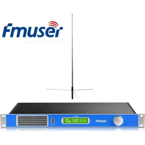 FMUSER FU-200A 1U 200W FM Transmitter with RDS-A Encoder & GP200 Antenna+20m -7 Cable