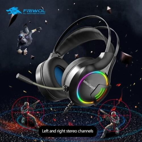 A1 Gaming Headsets Surround Sound Stereo Wired Earphones USB Colorful Light PC Laptop Game Headset With Microphone