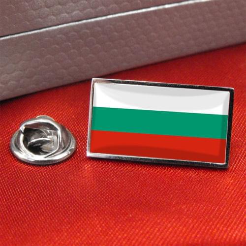 Custom Bulgaria Flag Lapel Pin Badge / Tie Pin low price custom metal country flag lapel pin cheap magnetic epoxy badges
