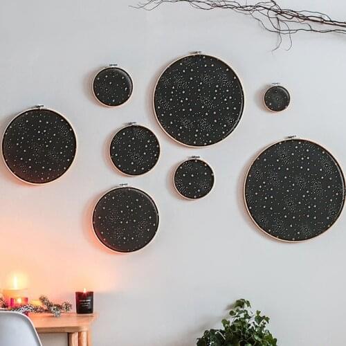 Round bamboo frame decoration pendant wedding living room wall pendant home decor